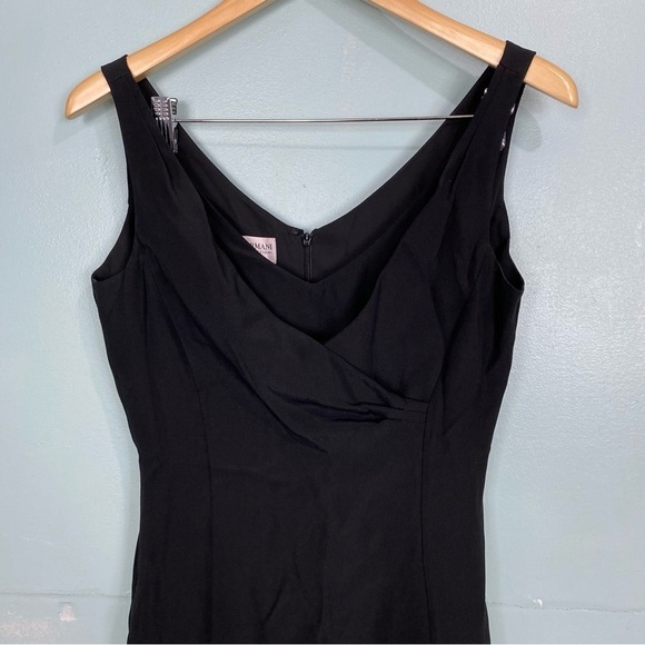 Armani Collezioni Black Sleeveless Ruffle Mini Cocktail Dress Sz 4 - Picture 3 of 9